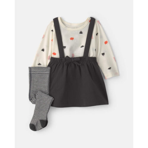 Baby Girl 3-Piece Halloween Long-Sleeve Dress Set - Black | Carter's