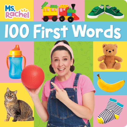 Ms. Rachel 100 First Words Board Book with Colorful Photographs
