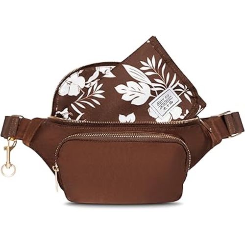 Ditty Co. Small Diaper Bag - Portable Changing Pad - Crossbody Bags For Women - Baby Wipe Holder - Baby Travel Essentials (Chocolate Brown)