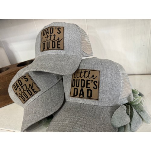 Matching Dad Hats - Dad's Little Dude - Little Dude's Dad - Infant Kids Dude SnapBack Hats