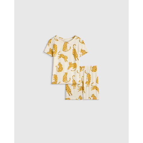 Bamboo Short Sleeve and Shorts Pajama Set - Baby in Jungle Cats