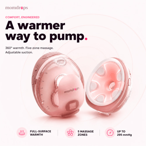 Heated Wearable Breast Pump — Warm All Session | Momdrops – MomDrops™