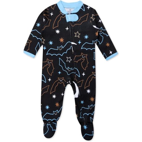 HonestBaby Baby Celebration Sleep & Play Footed One-Piece Pajama Sleeper 100% Organic Cotton
