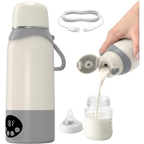 Garnen Portable Bottle Warmer for Travel, Baby Milk Warming, 17oz, SUS316