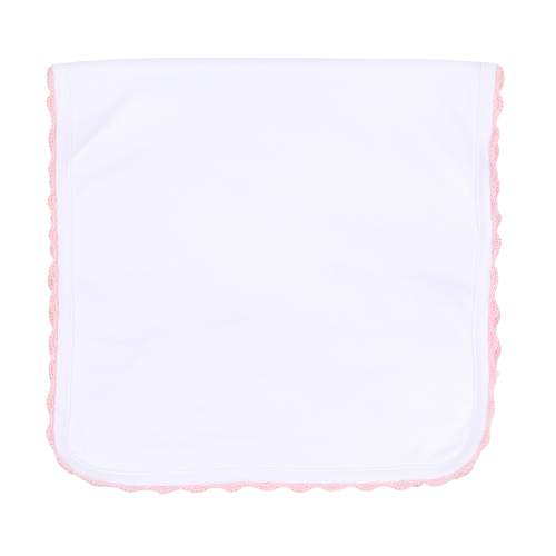 Baby Joy Embroidered Burp Cloth - Pink