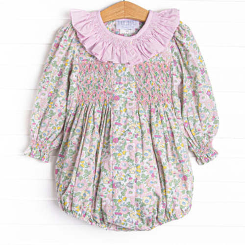 Bleu: Briar Smocked Long Sleeve Bubble, Pink – Stitchy Fish