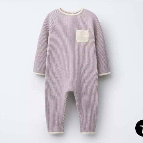 CONTRAST TRIM JUMPSUIT - Light lilac | ZARA United States