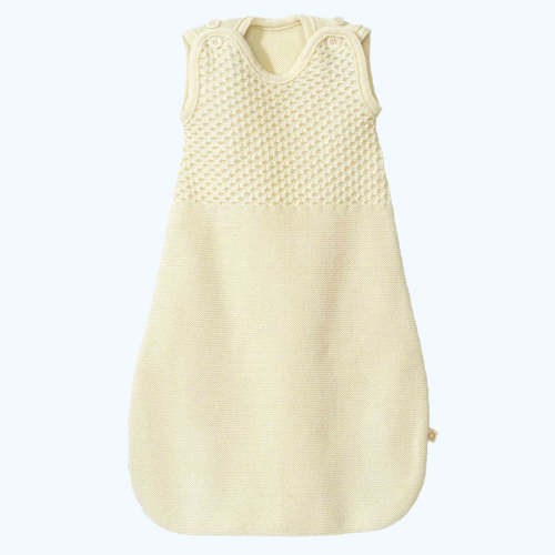 DISANA Knitted Organic Merino Wool Sleeveless Sleeping Bag for Baby – Danish Woolen Delight