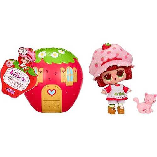 LOL Surprise Loves Strawberry Shortcake Tots Scented Collectible Dolls with 7 Surprises, Pet, Fashions, Shoes, Sticker, Hat, Transforming Strawberry House Playset – 6 Sweet Characters