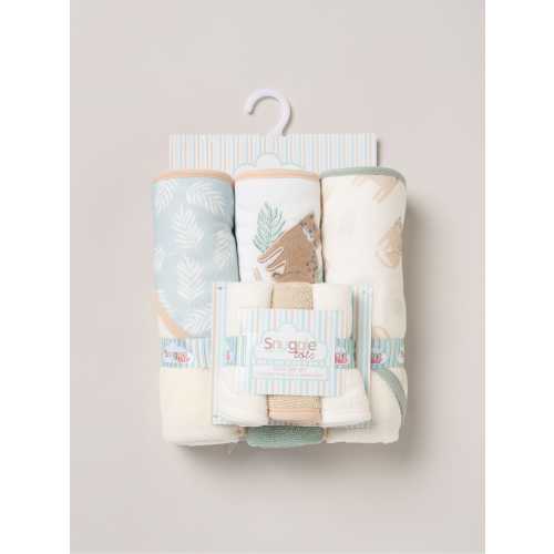 Snuggle Tots Hooded Towels and Wash Cloths 3 Pack