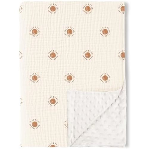 Konssy Soft Muslin Baby Blanket for Unisex Boys & Girls, 30 x 40 Inch