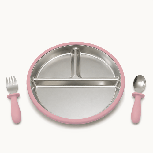 Classic Stainless Steel Suction Plate Set