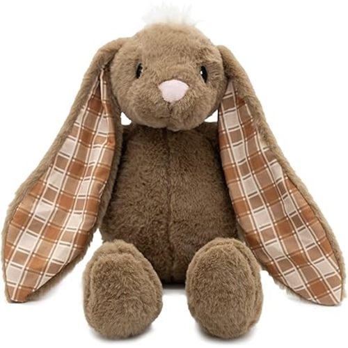 Plushible Easter Bunny Stuffed Animal, 18" (Brown) - Plush, Soft Embroidered Stuffed Bunny Toy for Kids, Newborns, Boys & Girls, Cuddly and Adorable Plush Toys