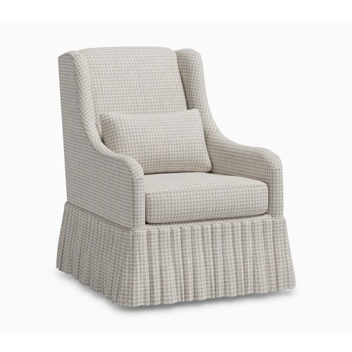 Merced Skirted Stationary Glider (Neutral, Performance Textured Knit)