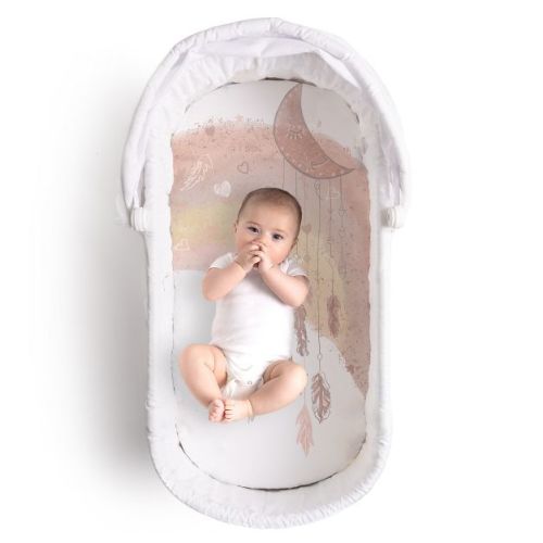 JumpOff Jo Hypoallergenic Fitted Bassinet Sheet for Baby Boys & Girls - Rectangular, Hourglass & Oval Crib Compatible, Soft, Breathable, Machine Washable