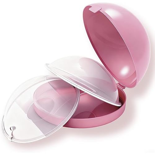 Breast Shells with Plugs, Milk Saver, Nursing Cups, Nursing Moms to Ease Nipple Pain, BPA-Free and Reusable, Protect Sore Nipples for Breastfeeding (Pink, 2 Count))