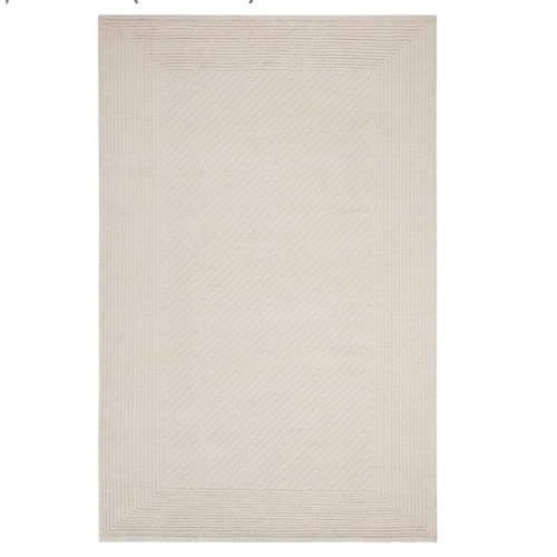 SAFAVIEH Natura Collection Area Rug - 6' x 9', Ivory, Handmade Wool, Ideal for High Traffic Areas in Living Room, Bedroom (NAT450A)