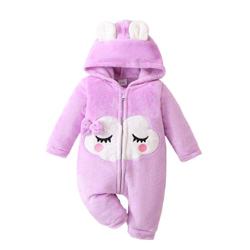 Karoyedx Baby Girl Romper Newborn Baby Girl Clothes Infant Long Sleeve Romper Jumpsuit Bodysuit Christmas Outfits Purple Size,0-3 Months