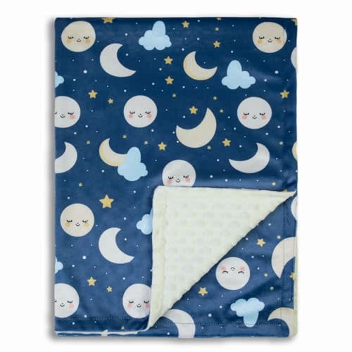 Baby Blanket Cartoon Printed 30 x 40 Inch Toddler Blanket Night Sky