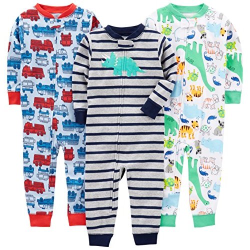 Simple Joys by Carter's Kids' 3-Pack Snug Fit Footless Cotton Pajamas