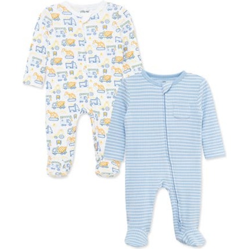 Trucks Pack of 2 Footies, Newborn