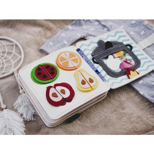 Cute Quiet Book for Kids, Toddler Felt Book, Educational Busy Book, Baby Shower Gift, Travel Toy, 1st Birthday Gift, Montessori Sensory Toy