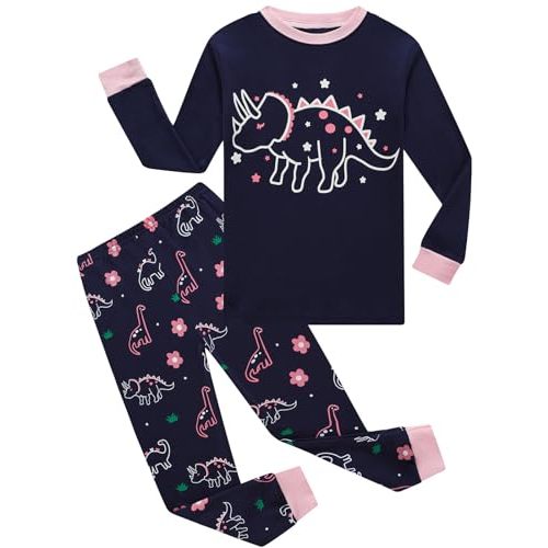 Little bety Girls Pajamas Toddlers Cotton Longsleeve Sleepwear 18M-16Year | Cartoon Animal Unicorn Owl Heart Ballerina Print PJs Snug Fit Nightwear