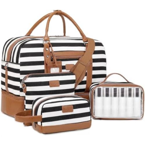4PCS Weekender Bags for Women Large Overnight Weekend Travel Duffel Bags