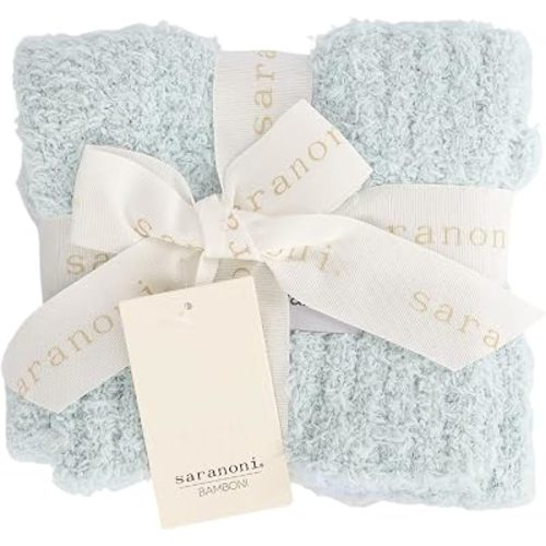 Saranoni Bamboni Baby Blanket Breathable Bamboo Soft Security Sky Blue Mini