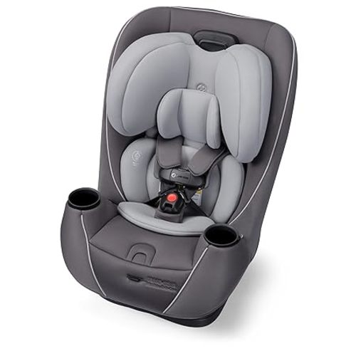 Maxi-Cosi Pria Max All-in-One Convertible Car Seat, Rear Facing Car Seat (4-40 lbs), Forward Facing Car Seat (22-65 lbs), High Back Booster Seat (40-100 lbs), Pure COSI, Essential Graphite