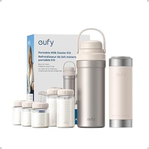 eufy Security 20 oz Portable Milk Cooler E10, Stainless Steel, BPA-Free