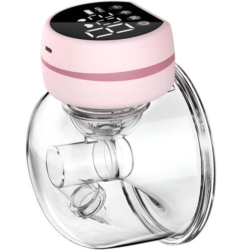 XIRQI Wearable Breast Pump Hands Free - Portable Wireless Breast Pump Electric with 3 Mode & 9 Levels, Silicone Breastfeeding Breastpump Can Be Worn in-Bra, Low Noise & Painless with Massage 24mm