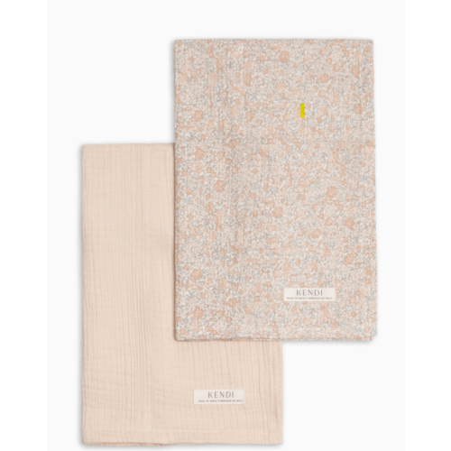 2-Pack Muslin Burp Cloths - Belmont Floral + Shell