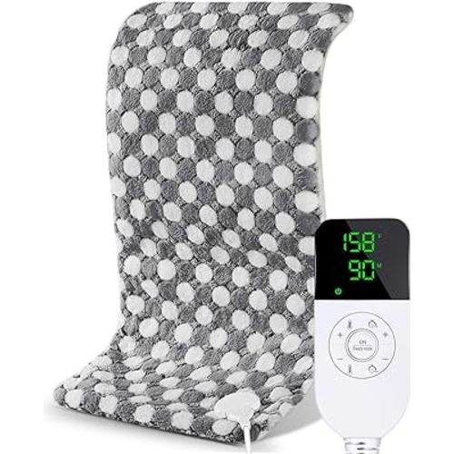 NOWWISH Heating Pad for Back Pain Cramps Relief, Mothers Day Gifts, XL Extra Large Moist Heat Electric Heating Pads with Auto Shut Off, 12 "x 24", Black