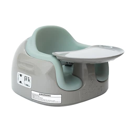 Bumbo 3-in-1 Multi-Seat for 6 to 36 Months, Travel Baby Feeding & Play Floor Seat, All-in-One Portable Booster with Tray & Toddler High Chair, Breige/Agave