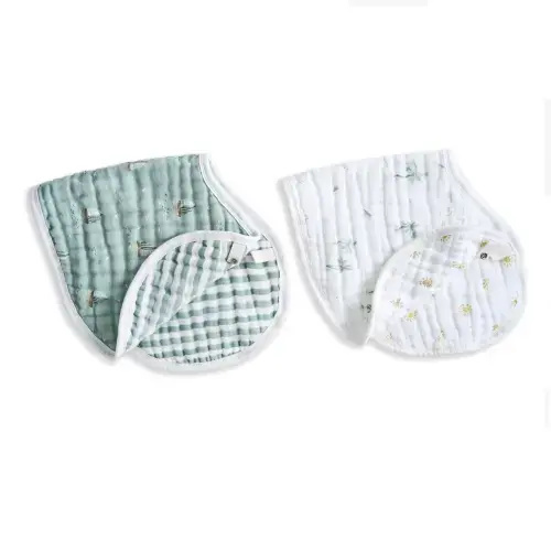 aden + anais Organic Cotton Muslin Oversized Burpy Bib in Sailing Seas