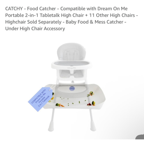 CATCHY - Food Catcher - Compatible with Lalo The Chair High Chair + 11 Other High Chairs - Highchair Sold Separately - Baby & Toddler Food & Mess Catcher - Under High Chair Accessory