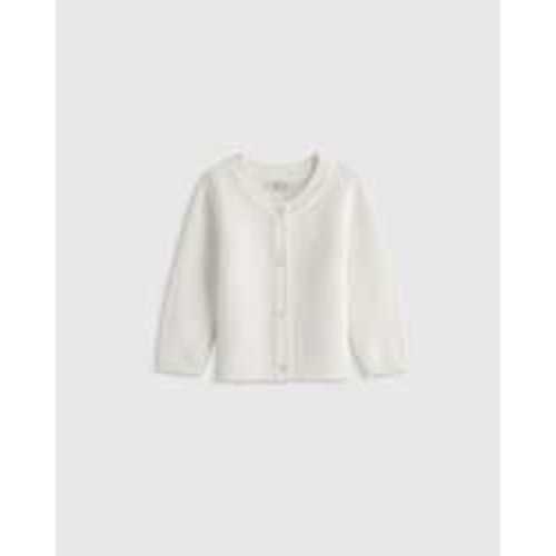 100% Organic Cotton Sweater Cardigan in Ivory: 3-6 months