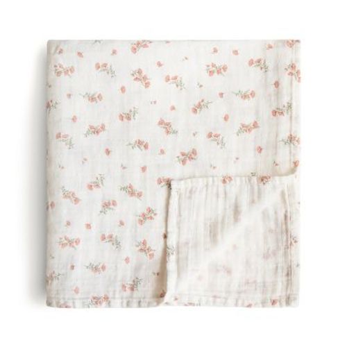 Mushie Organic Cotton Muslin Swaddle Blanket