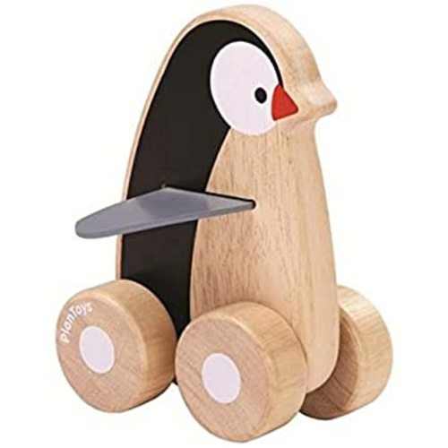 PlanToys Wooden Penguin Wheelie Push & Pull Toy
