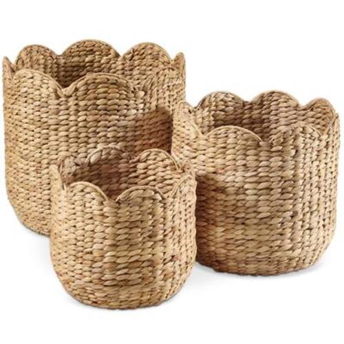 Best Choice Products Scalloped 3PC Water Hyacinth Nesting Baskets Natural SKY10929 - Best Buy