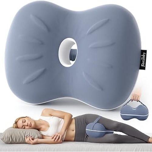 Knee Pillow for Side Sleepers - Leg Pillow for Side Sleeping, Memory Foam Knee Pillows for Back Hip Pain, Spine Aligning, Sciatica, Surgery Recovery