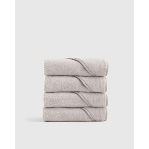 Organic Turkish Cotton Baby Hooded Towel Set 4-Pack in Soft Pink