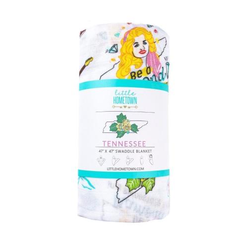 Tennessee Baby Muslin Swaddle Receiving Blanket (Floral) Made to Grow with Your Little One