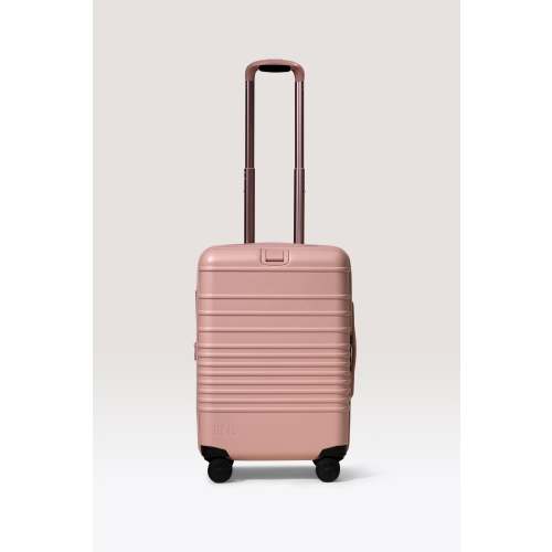 BÉIS 'The Carry-On Roller' in Atlas Pink - Pink Carry On Suitcase & Hard Shell Luggage