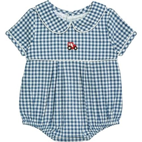 Mud Pie Baby Boy Farm Icon Gingham Bubble