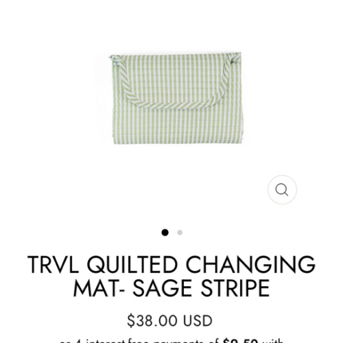 TRVL Quilted Changing Mat- Sage Stripe – VACE