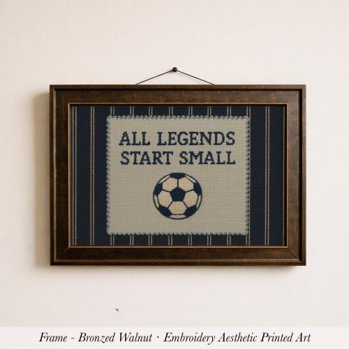 All Legends Start Small™ Print ∙ Vintage Sports Soccer Nursery Wall Art ∙ 1755