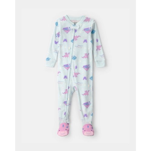 Baby Girl Fairy Tale 100% Cotton Snug Fit 1-Piece Pajama - Blue | Carter's