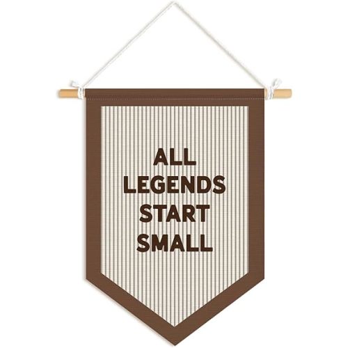 Sports Room Decor Pennants Banners,All Legends Start Small Sign